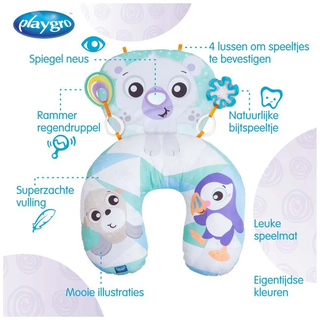 Playgro Polar Pals Tummy Time Activity Pillow 5 Playgro Polar Pals Tummy Time Activity Pillow - Afbeelding 3