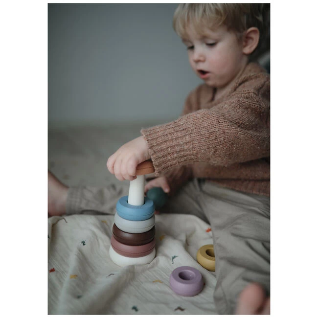 Mushie Ring Stapeltoren 8-delig 6 Mushie Ring Stapeltoren 8-delig - Afbeelding 4