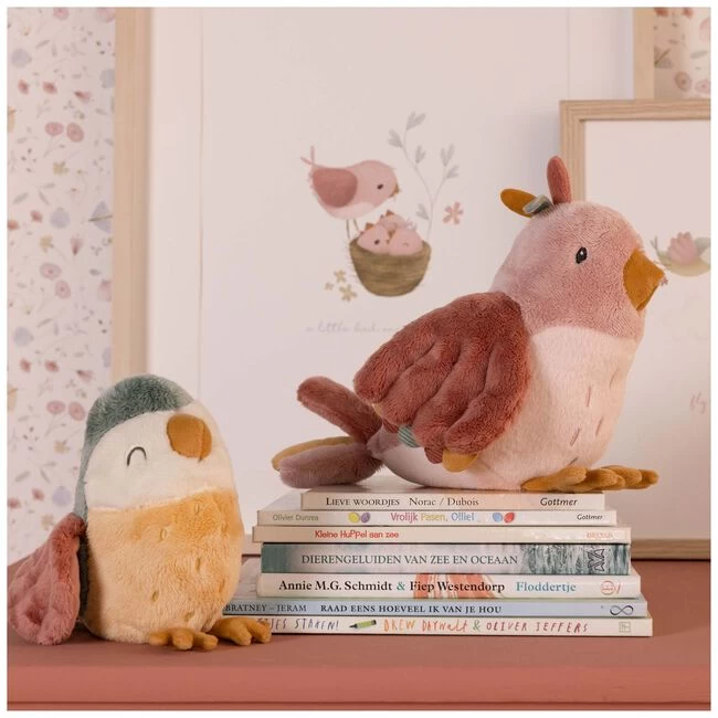 Little Dutch Knuffel Vogel Flowers & Butterflies 20cm 4 Little Dutch Knuffel Vogel Flowers & Butterflies 20cm - Afbeelding 2