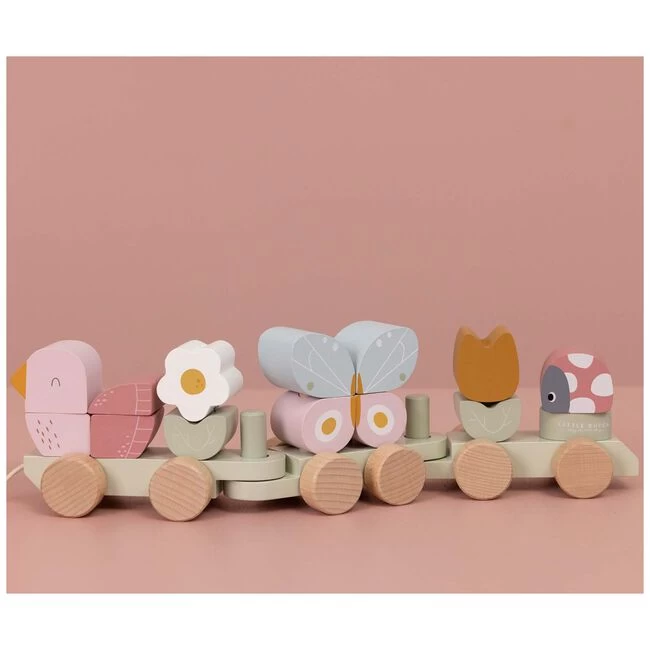 Little Dutch Blokkentrein Flowers & Butterflies 4 Little Dutch Blokkentrein Flowers & Butterflies - Afbeelding 2