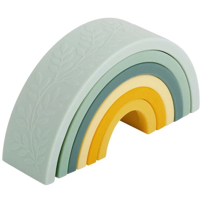 A Little Lovely Company Stapelspeelgoed Regenboog Sage 3 A Little Lovely Company Stapelspeelgoed Regenboog Sage