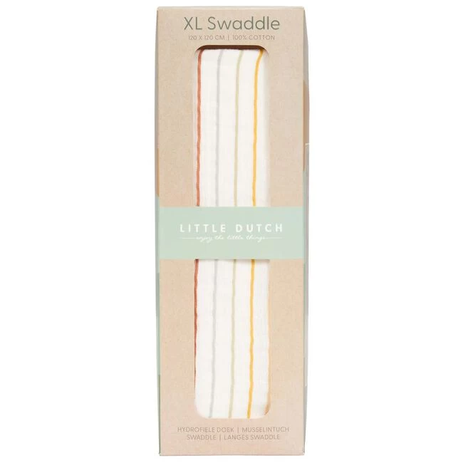 Little Dutch Swaddle XL Vintage Stripes 4 Little Dutch Swaddle XL Vintage Stripes - Afbeelding 2